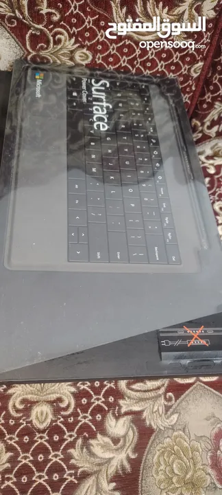 لوحة مفاتيح بإضاءة خلفية لجهاز Microsoft Surface Type Cover 2 RT وPro 1 وPro 2 - أسود