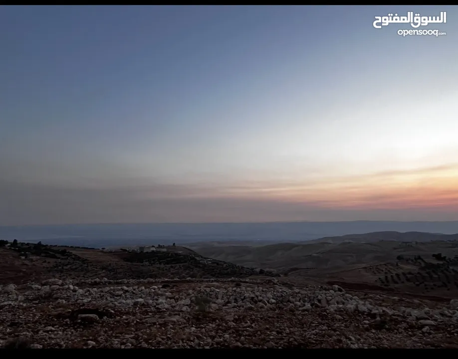 تملك الان فرصة العمر قطعة ارض من اراضي غرب عمان مطلة على فلسطين و الاغوار و البحر الميت و سد الكفرين