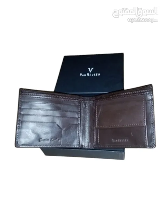 محفظة رجالي VANHEUSEN ثنائية الطي جلد اصلي طبيعي 100 ٪ VANHEUSEN Men's Wallet 100% Genuine Leather