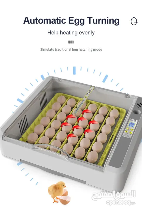 فقاسات بيض اتوماتيك بالكامل 36 بيضة تصلح لتفريخ كل انواع البيض
