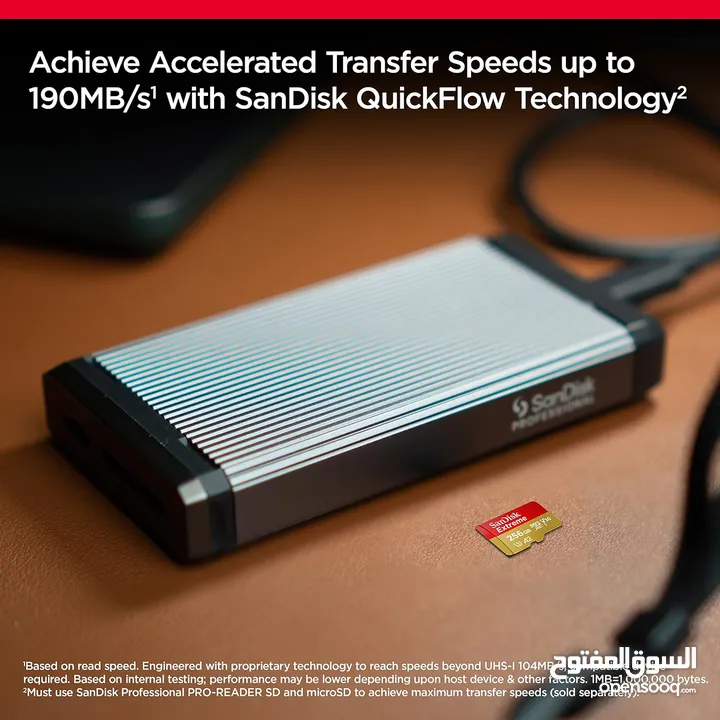 بطاقة ذاكره 256 جيجا سانديسك اكستريم اصليه SanDisk 256GB Extreme