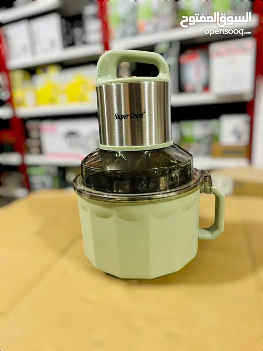 مفرمة  وعجانة  سوبر كرست العالمية  2في 1   فقط 27.99 دينار  بدل 35 وخلاطة قوية بمحرك نحاسي بقوة 800
