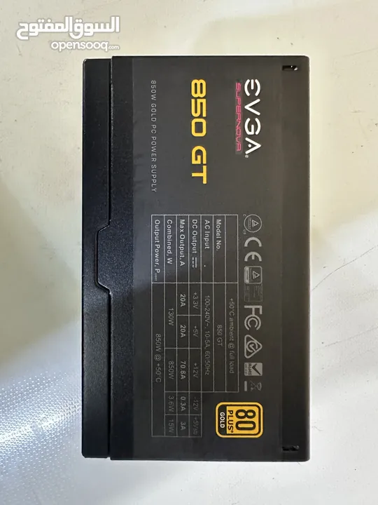 EVGA SuperNova 850 GT 850W Fully Modular Gold Power Supply. PSU desktop