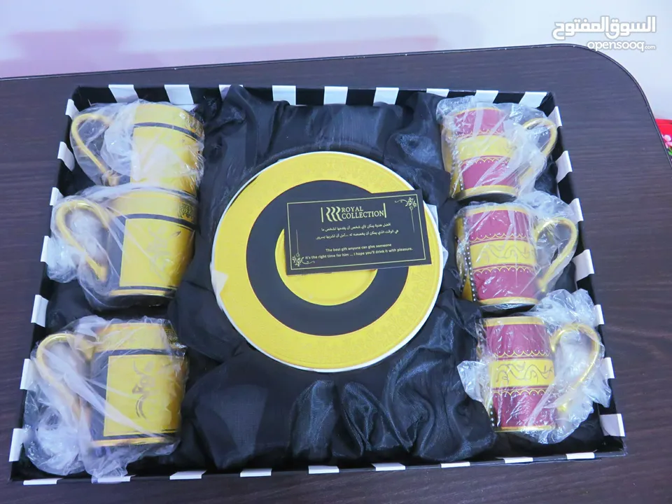طقم فناجين قهوة مذهب فاخر Golden coffee cups set