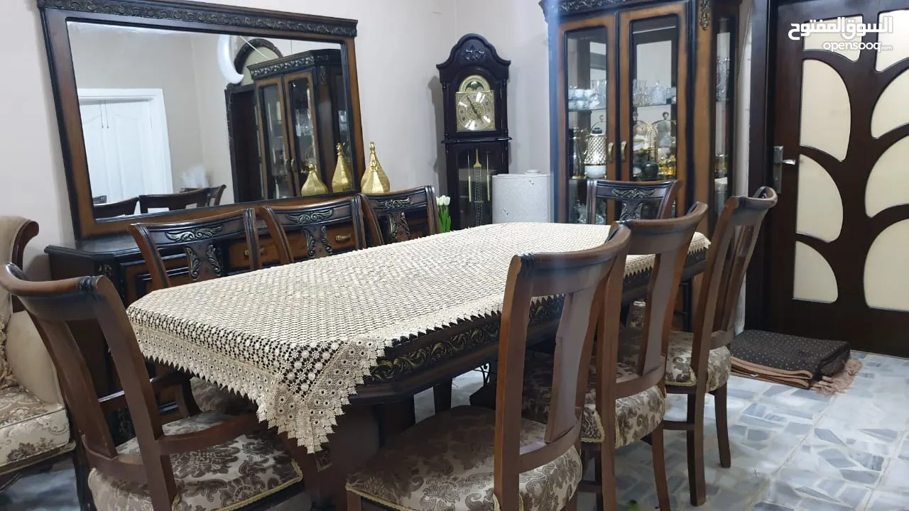 غرفة سفرة خشب مستعملة