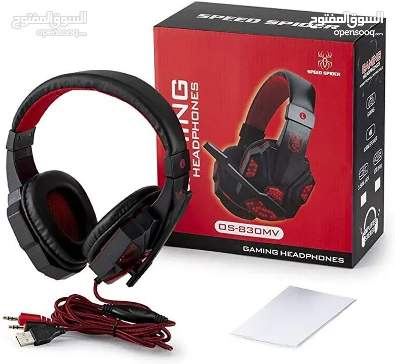 سماعات هيدسيت سلكي للكومبيوتر SPEED SPIDER OS-830MV WIRED FOR PC