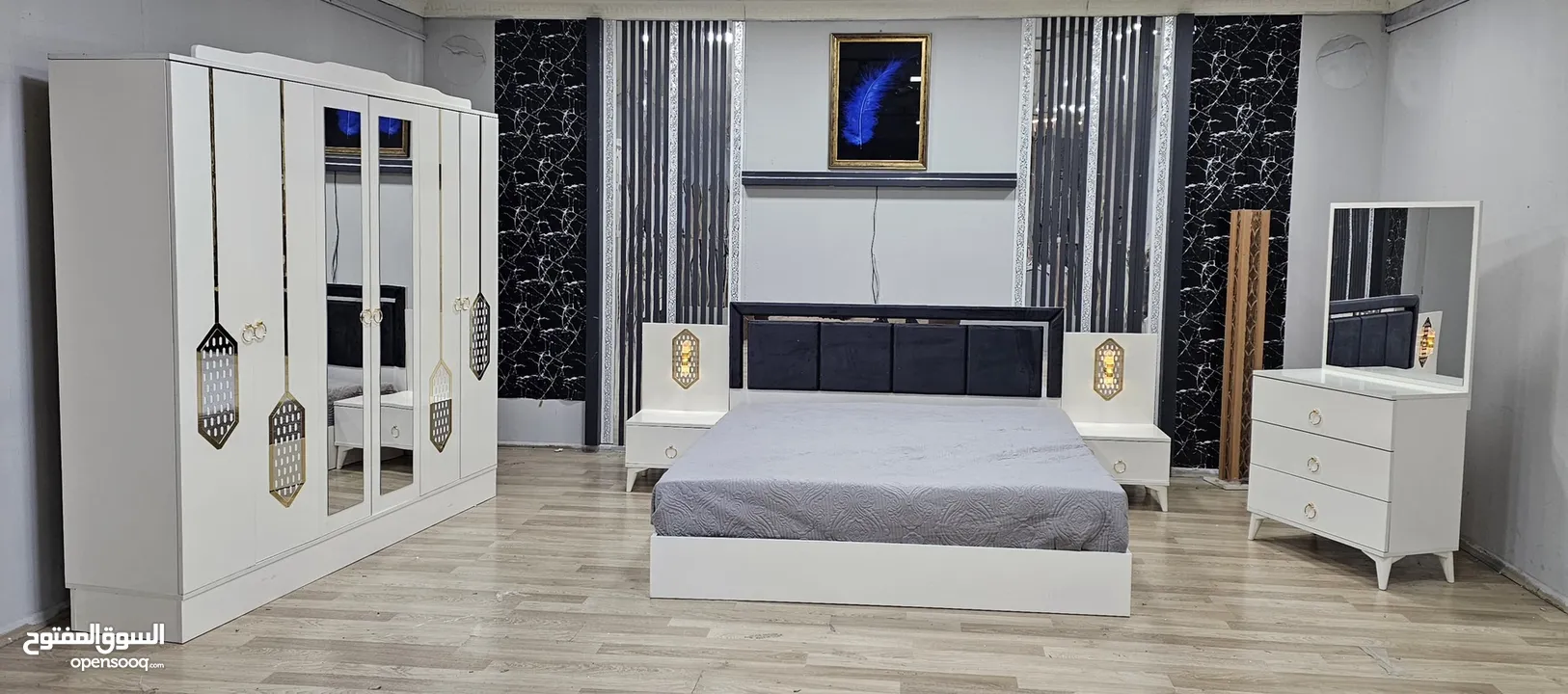 غرف نوم تركي 7 قطع شامل التركيب والدوشق الطبي مجاني