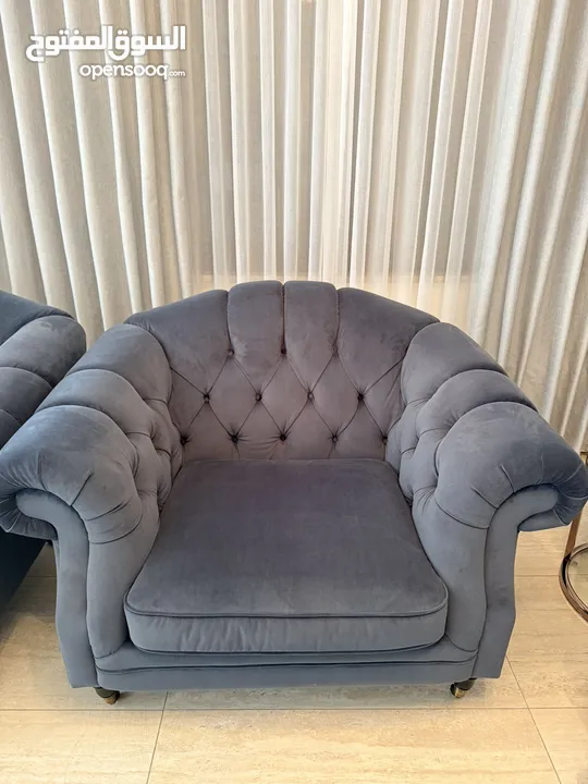 The One Sofa Set with Coffee & Side Tables - Like new condition
