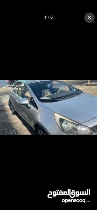 كيا ريو هاتشباك 2014 حالة ممتازة للبيع لون سلفر مواصفات عالية