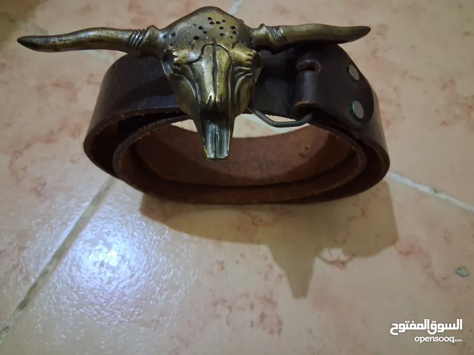 بحالة الجديد حزام جلد طبيعي اقرأ الإعلان جيدآ