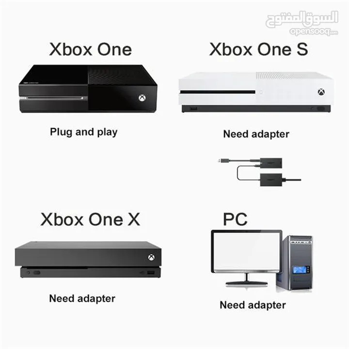 Xbox one Kinect & Kinect adapter كاميرا كينكت إكس بوكس ون و تحويله كاميرا