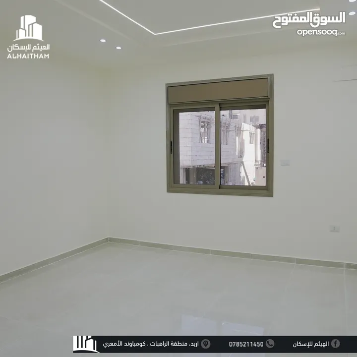 شقق فاخرة للبيع في محافظة اربد منطقة الراهبات ( اسكانات الهيثم ) تشطيبات مميزة و مساحات مختلفة