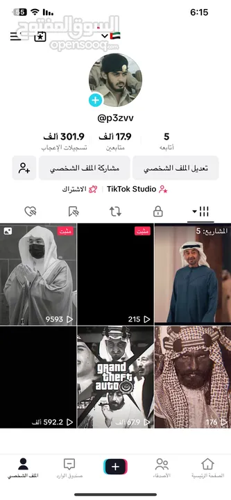 حساب تيك توك فيه 17 الف