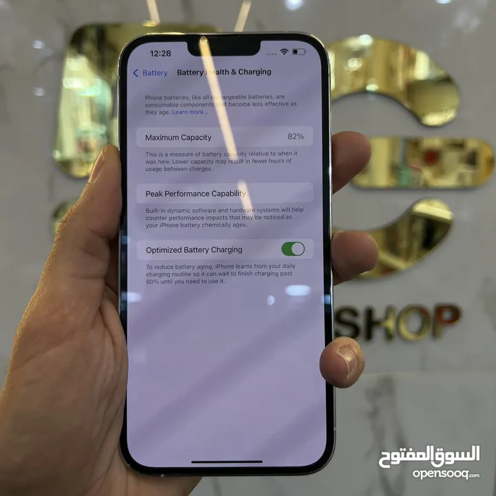 iPhone 13 Promax 128GB / Battery : 82% مستعمل بحالة الوكالة كل اشي شغال غير مصلح