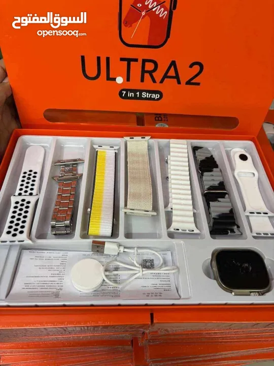 ساعة وحدة... و7 إطلالات! عرض جديد ولا أروع!  ساعة ذكية( ULTRA 2( 7 in 1 strap