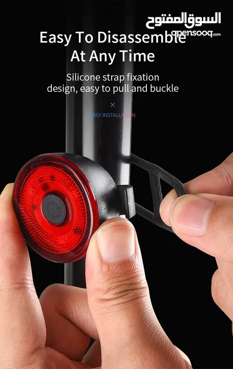 ضوء تنبيهي فاخر للدراجات الهوائية والخوذة led safety bicycle or helmet tail light