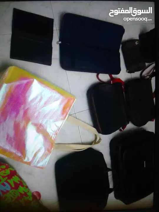 حقائب منوعة..حقيبتين يد جلد طليعي..محفظة جلد طبيعي..محفظ سغر شامواة كحلي..شنط يد كبيرة ..شنط لابتوب