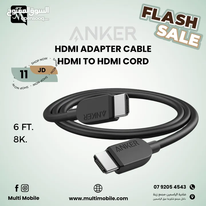 ANKER HDMI Adapter Cable HDMI to HDMI Cord