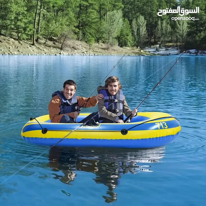 قارب صيد مطاطي عملي وخفيف