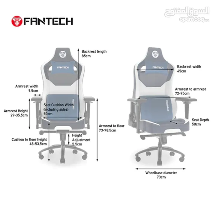 FANTECH ALPHA GC-283 GAMING CHAIR  Blue كرسي غرفة جيمنق GAMING