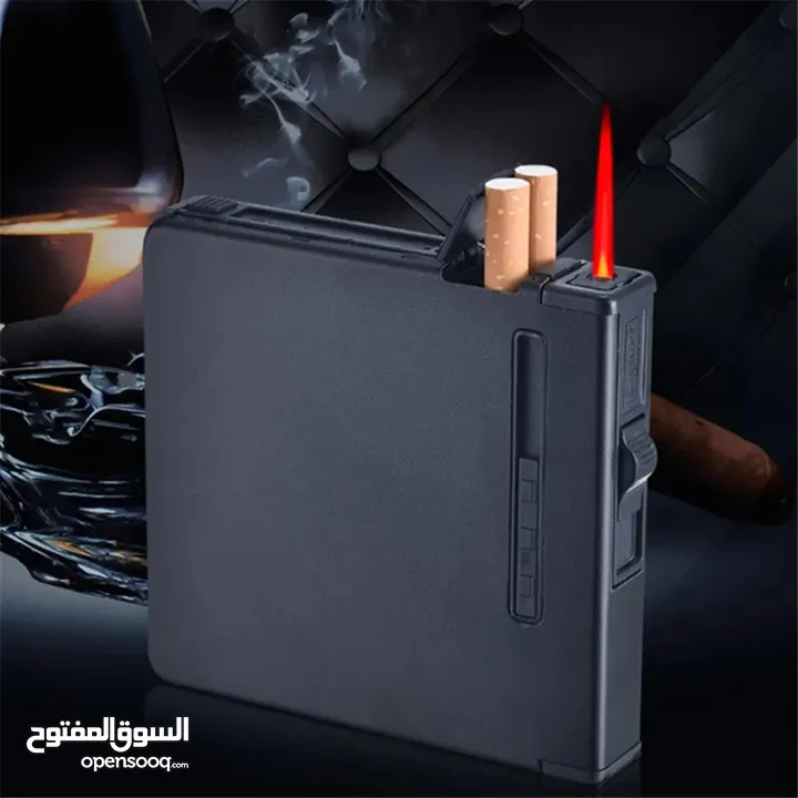 available cigarette box with built in lighter