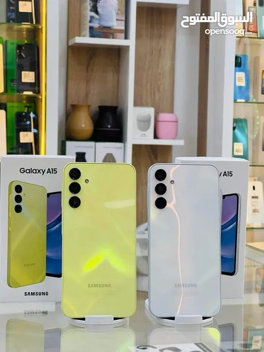 جهاز مشغل ايام Samsung A15 رام 8 و 12 و 16 الجيجا 128 و 256 هدية كفر ولزقة وشاحن الاصلي متوفر توصيل