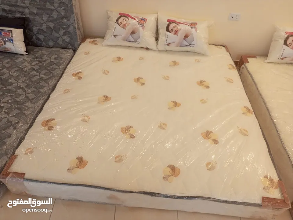 عروض نار على فرشات الزنبرك المجوز فقط 50دينار  170*190*25 200*180*25 قماش جاكار تركي مبطن