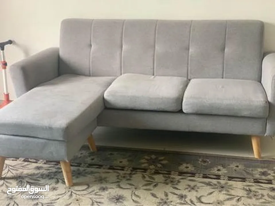 3 seater sofa set from pan Emirates in good condition.Can be converted as L shape and straight