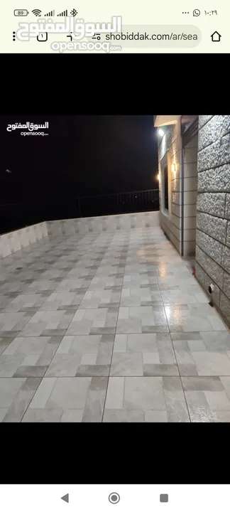 بيت جديد غير مسكون مكون من ثلاث طوابق في المزرعه الغربيه بالقرب من شركة النزيه للبلاط