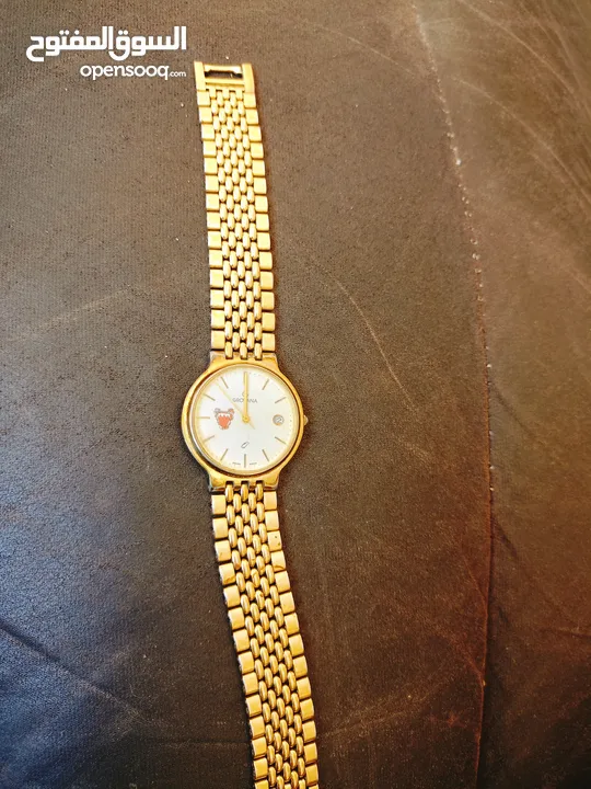 ساعة أصلية تحفه Crovana SWISS MADE مذهب كوارتز