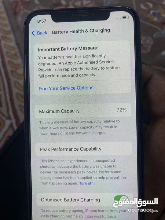 iPhone XS 256 gb battery 73