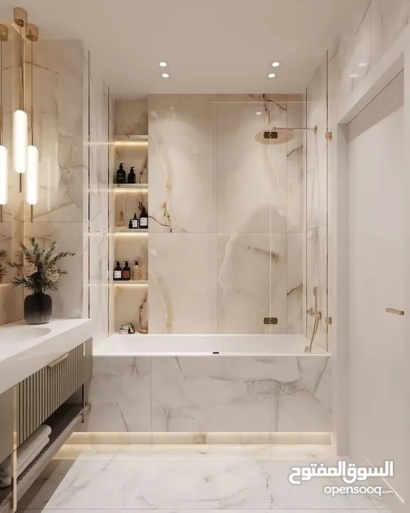 شقة مساحة 300 يمكن قسمها لشقتين 150