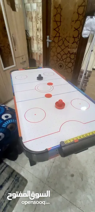 Air Hockey table game with fan and accessories