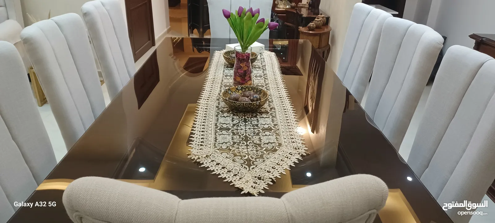 غرفة سفرة خشب زان تنجيد جديد