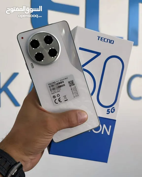 مشغل ايام Kamon 30 5G رام 24 جيجا 512 مكفول سنة أغراضة والكرتونه الأصلية متوفر توصيل