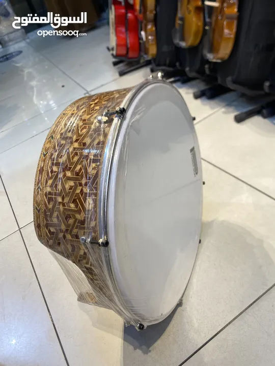 دف كاتم طار خشب عريض