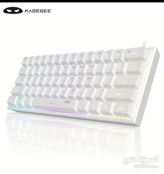 Keyboard gaming كيبورد قيمنق MageGee Mini 60% RGB Backlit