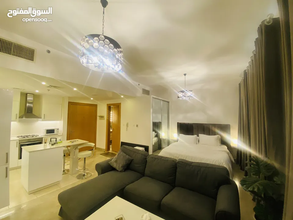 ستوديو 411 فاخر بإطلالة مفروش بدماك بوليفارد العبدلي Furnished studio at Abdali Boulevard DAMAC