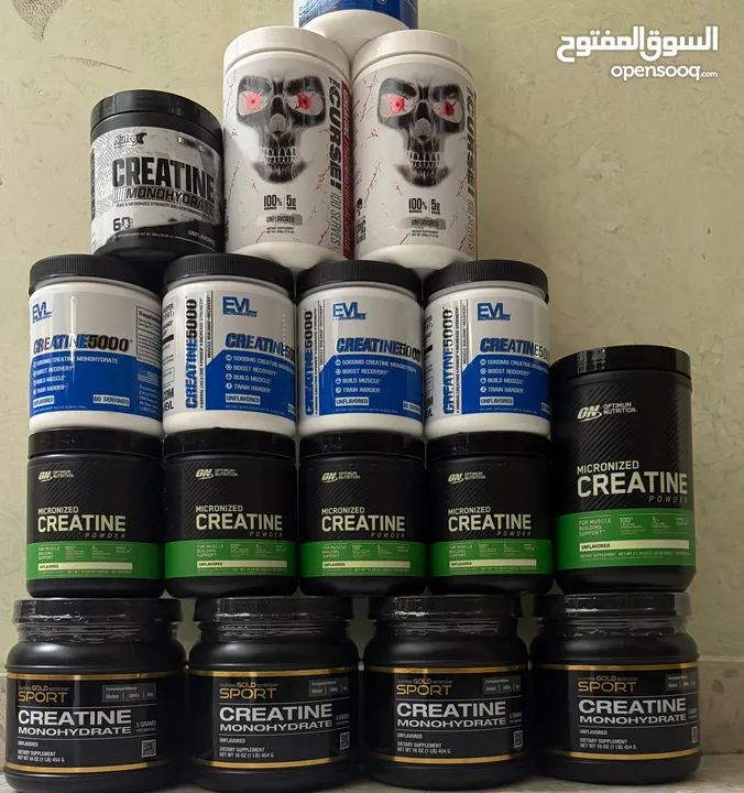 كرياتين مونوهايدرات ماركه عالميه أوزان مختلفه صافي 100% بدون نكهات تاريخ طويل الامد