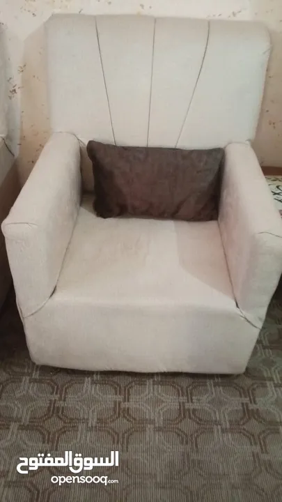 طقم كنب 7مقاعد للبيع مستعمل شهرين