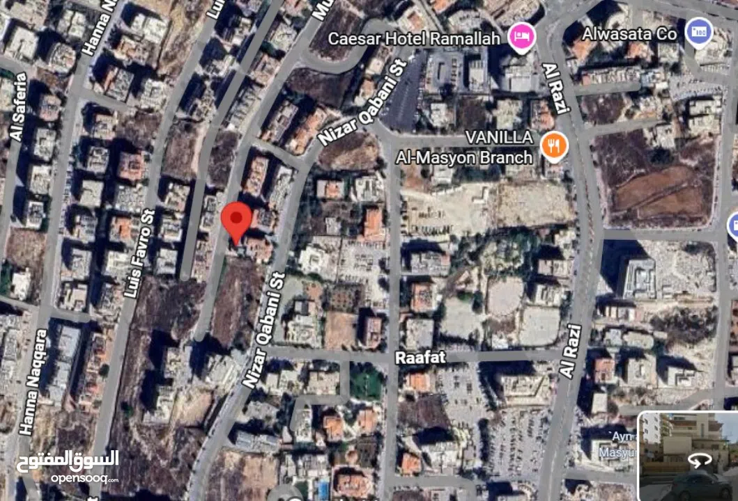 تأجير شقة طابقية بمساحة 340 م2 في منطقة حيوية في الماصيون (للمؤسسات فقط)