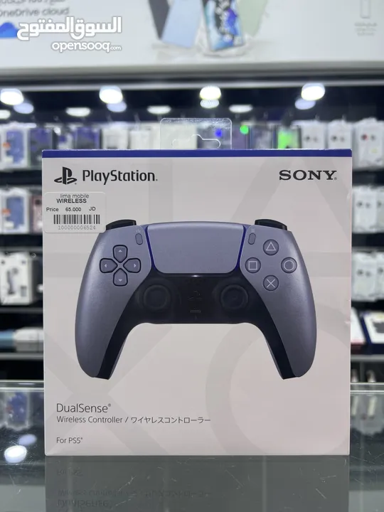 PlayStation 5 Wireless Controller ايد تحكم بلايستيشن 5 الاصلية جديدة مسكرة بالكرتونة  لون سلفر مميز