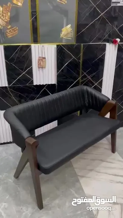 طقم كنب مودرن مستورد خشب زان ثنائية + مفرد عدد 2