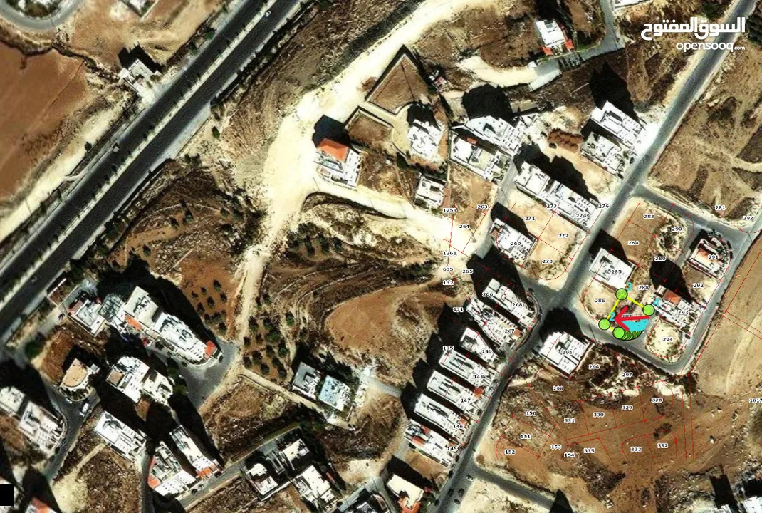 للبيع قطعة ارض شمال عمان على شارعين في ابو نصير