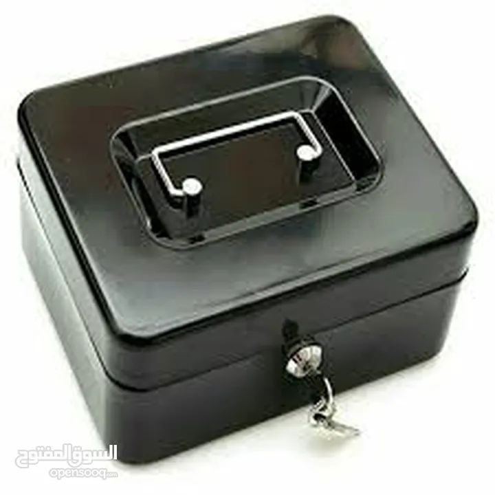 صندوق كاش معدني محمول  مع نسخ  مفاتيح