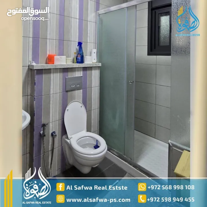 شقه مميزة مفروشه للايجار مع ترس قرب بلديه رام الله