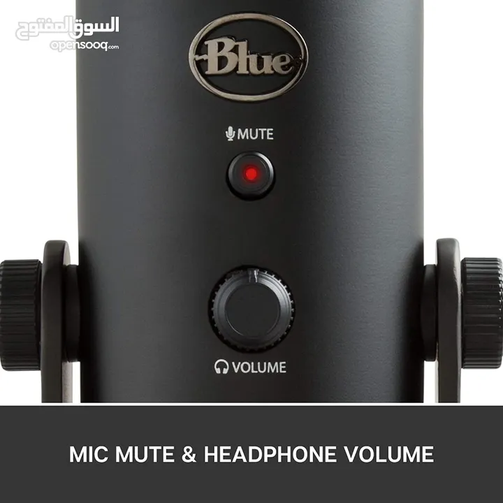 Blue Yeti USB Mic for Recording & Streaming on PC and Mac ميكرفون بلويتي احترافي