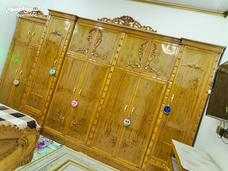 غرفة نوم خشب صاج عراقي اصلي درجة أولى