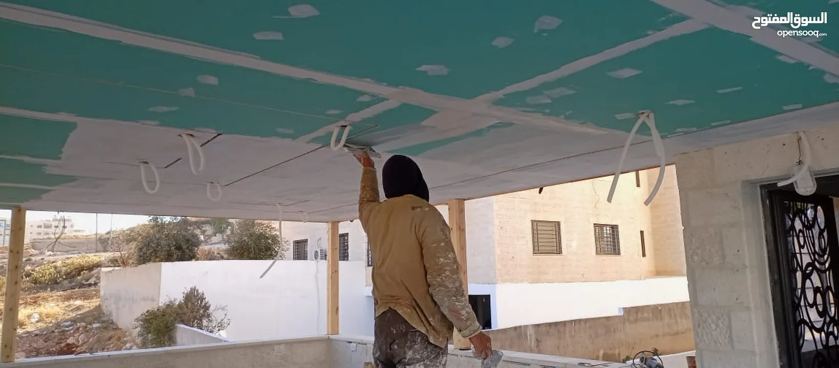 جبسون بورد الاسقف بأنواعه الابيض والأخضر والزهري والحديد بسماكه مختلف ومتنوع من زوايا وترك والاميجا