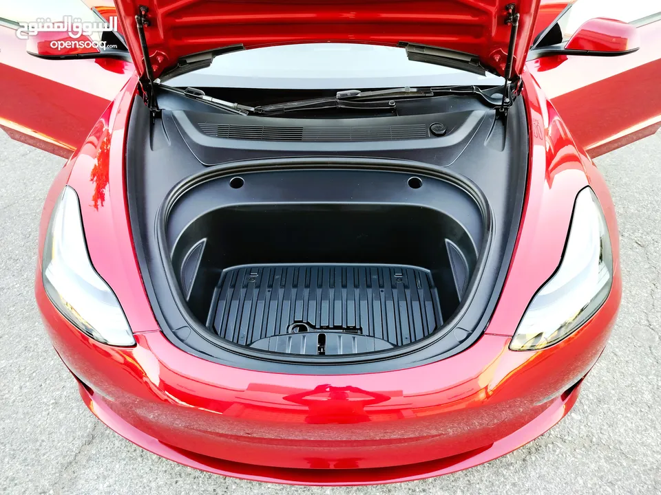 تيسلا 2023 model 3 فحص كامل 4 جــــيــــد ممسى قليل 18 الف لون مميز بحالة الوكالة بسعر لقطة ومحروووق
